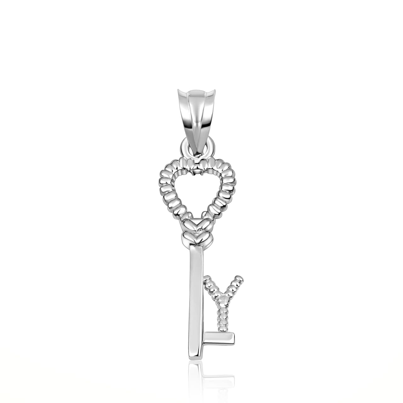 Sterling Silver Heart Lock & Key Letter "A-Z" Initial Love Pendant Necklace, view 28