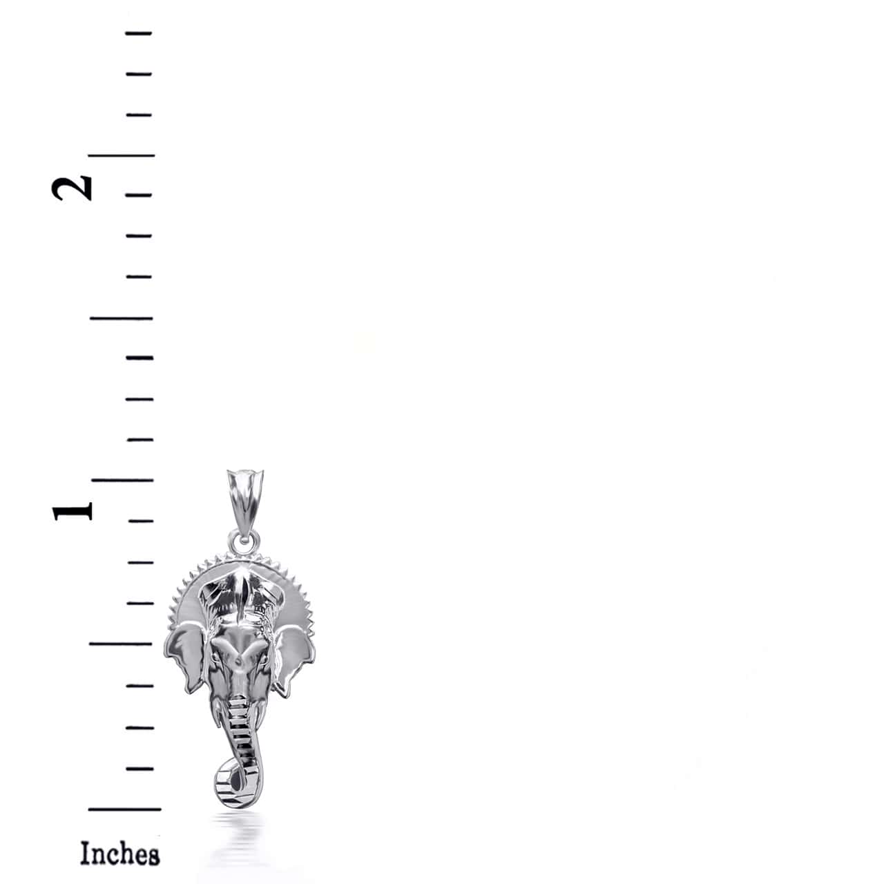 Sterling Silver Hindu Elephant God Ganesha Pendant Necklace, view 3