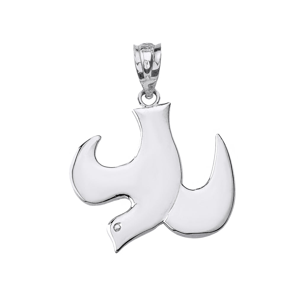 Sterling Silver Holy Spirit Dove Pendant Necklace, view 2