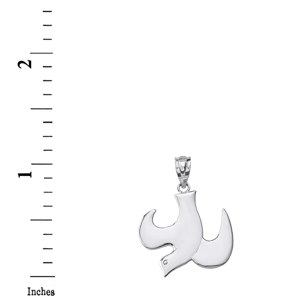Sterling Silver Holy Spirit Dove Pendant Necklace, view 3