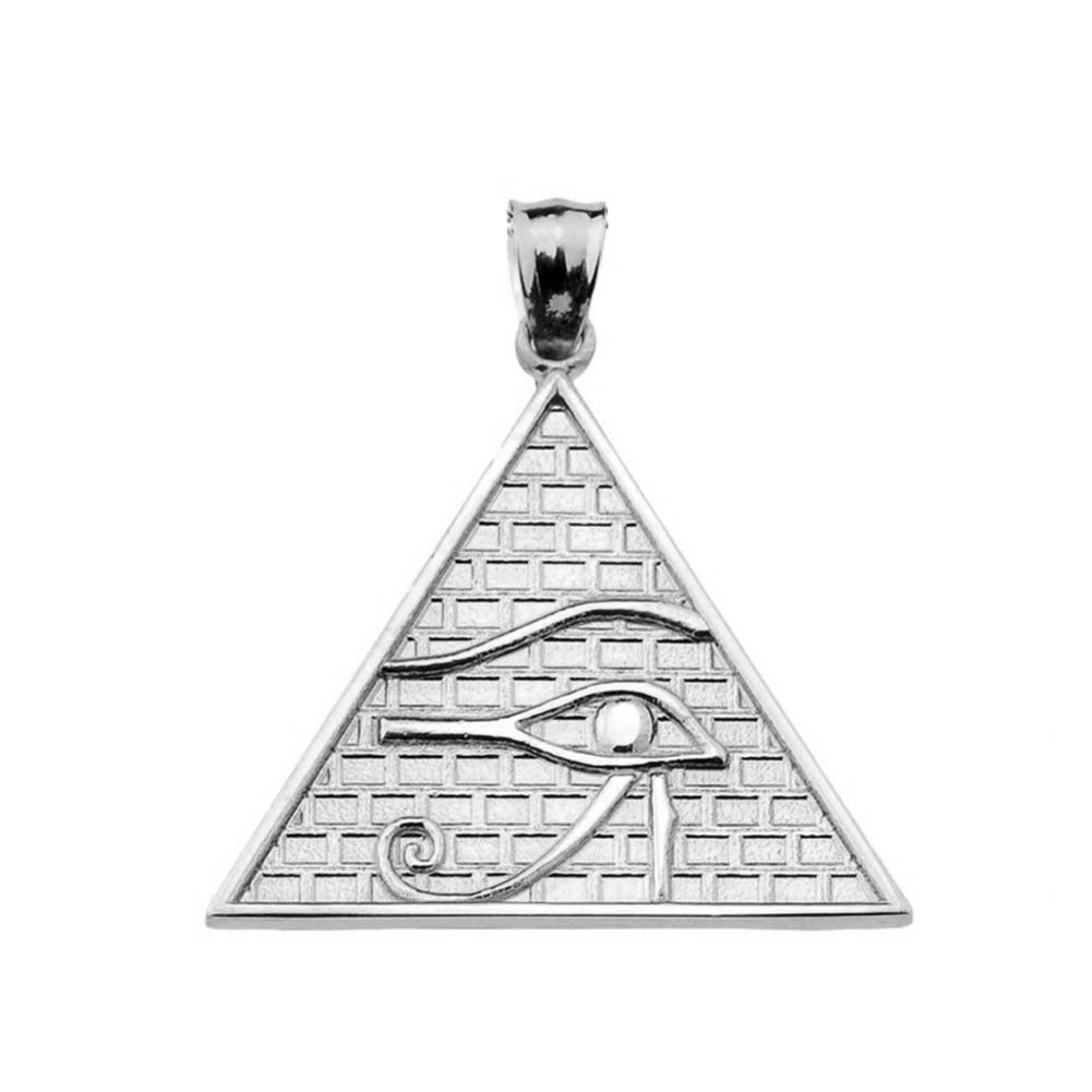 Sterling Silver Horus Charm Pendant, view 2