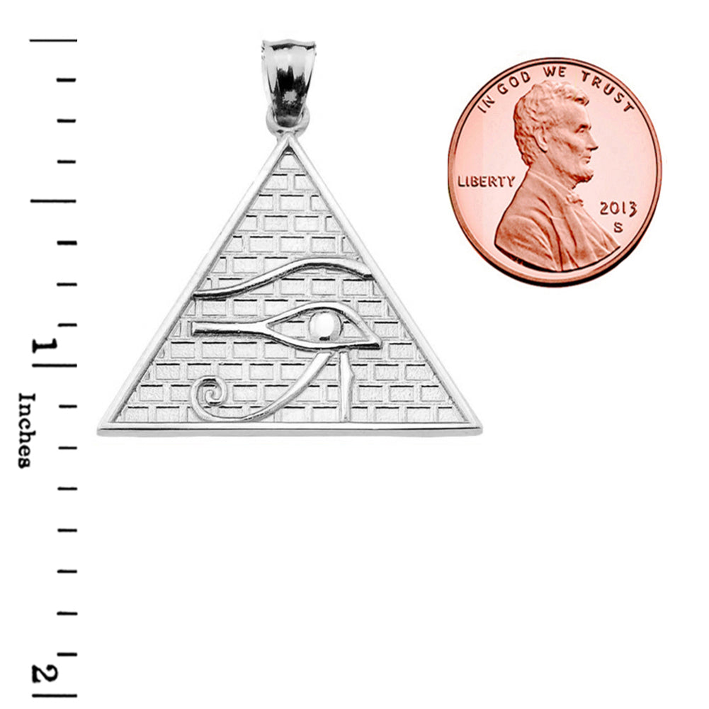 Sterling Silver Horus Charm Pendant, view 3