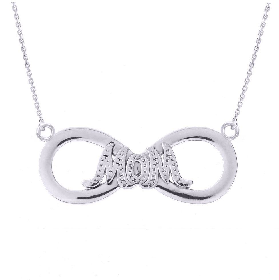 Sterling Silver Infinity "MOM" Pendant Necklace