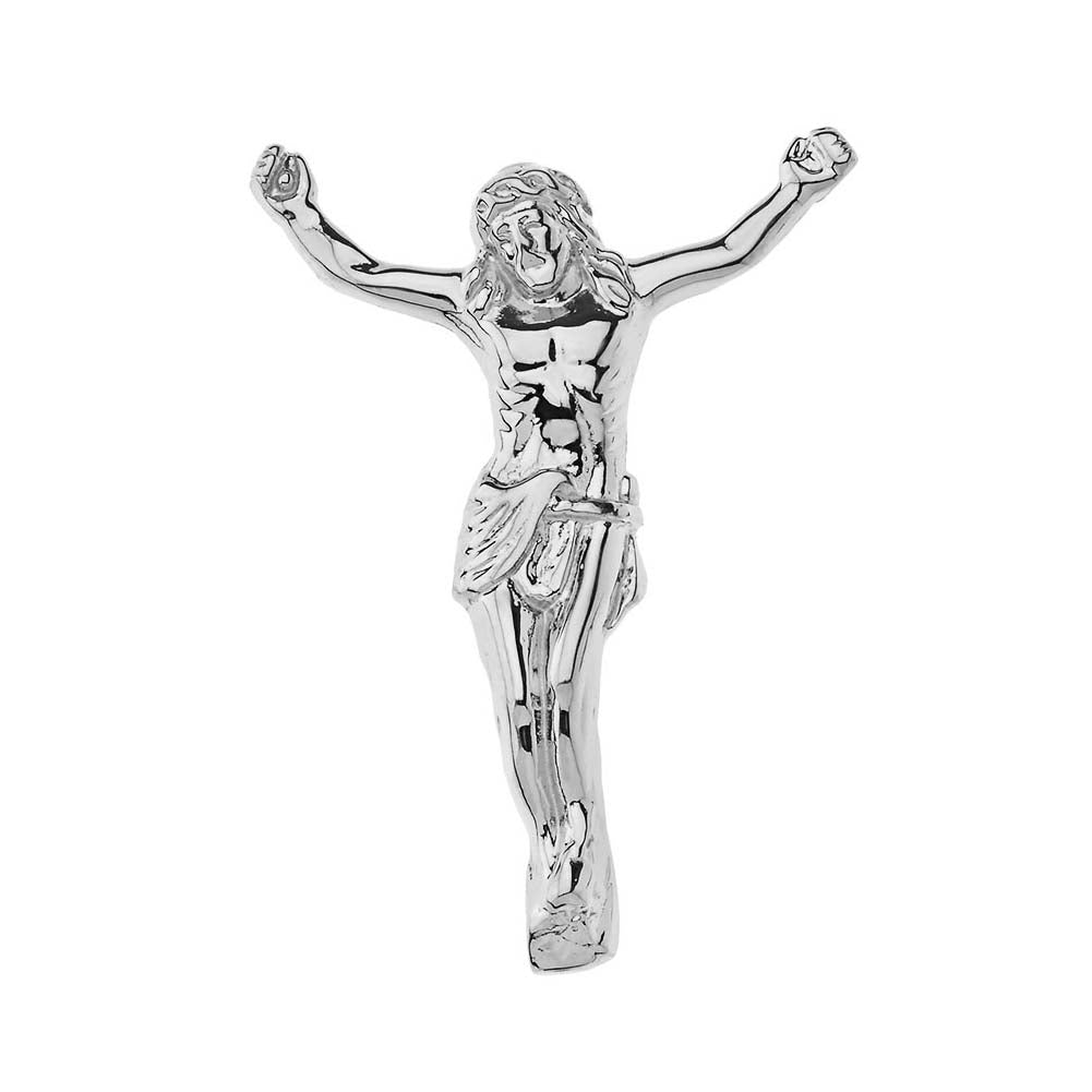 Sterling Silver Jesus Christ Crucifix Pendant Necklace, view 2