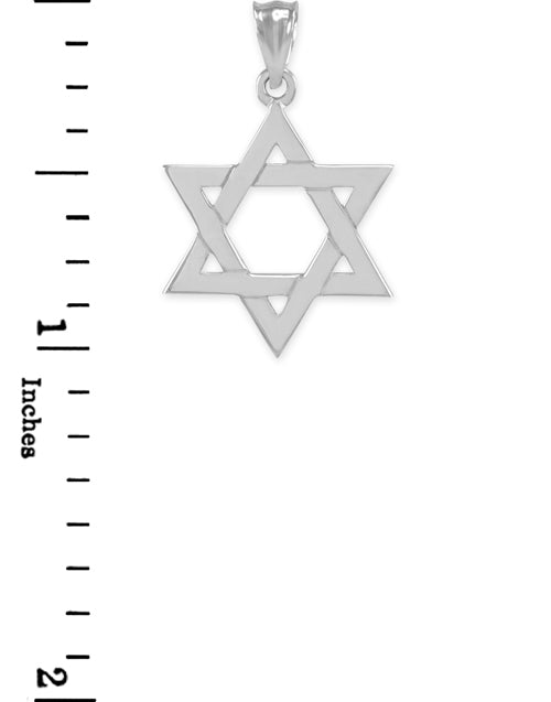 Sterling Silver Jewish Star of David Pendant Necklace, view 4