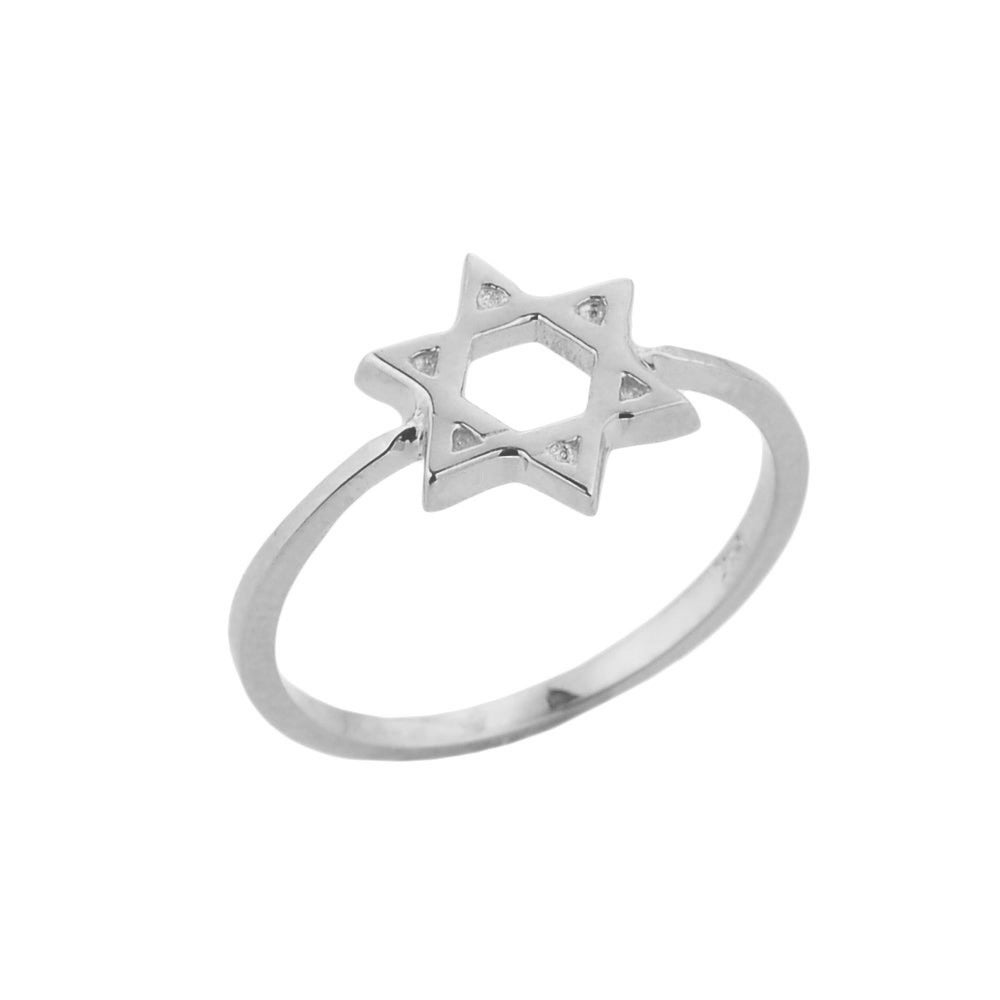 Sterling Silver Jewish Star of David Ring