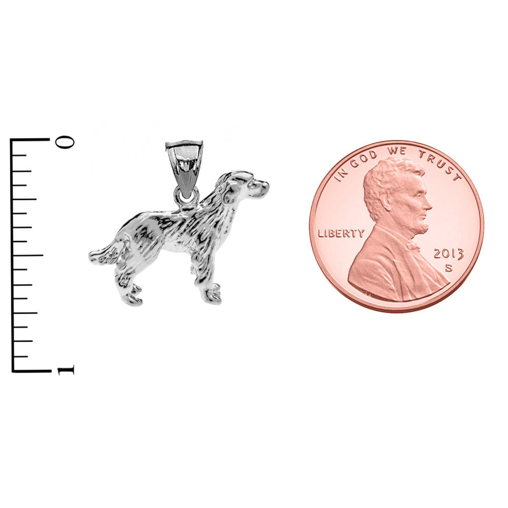 Sterling Silver Labrador Pendant Necklace, view 3