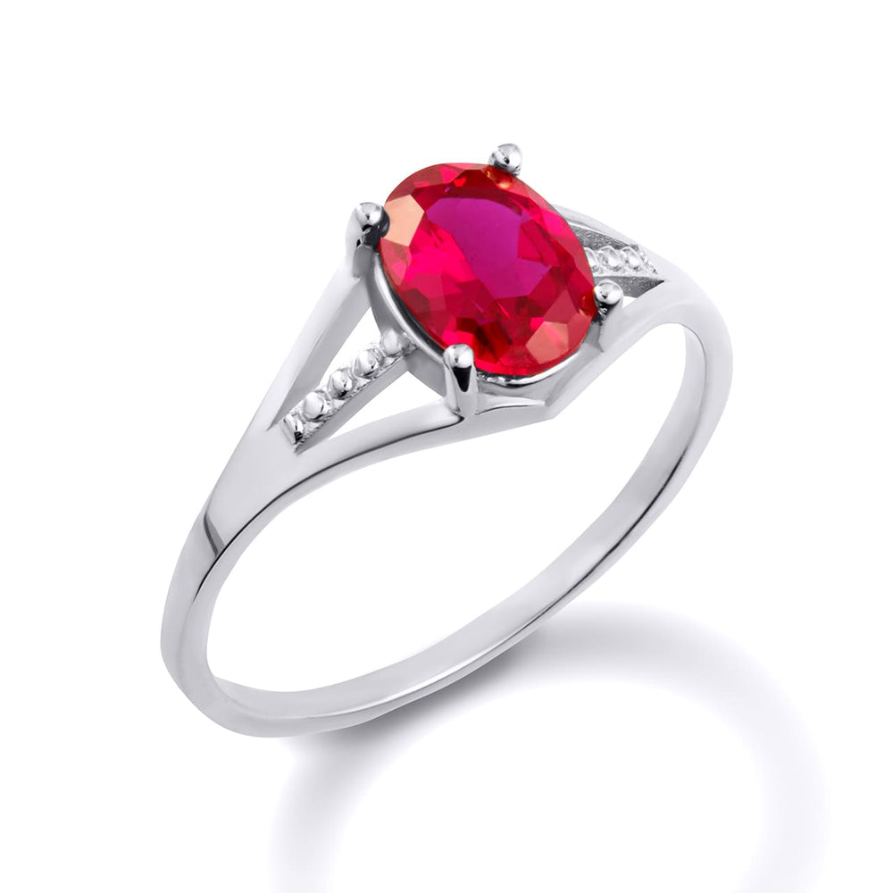 Sterling Silver Ladies Birthstone Ring