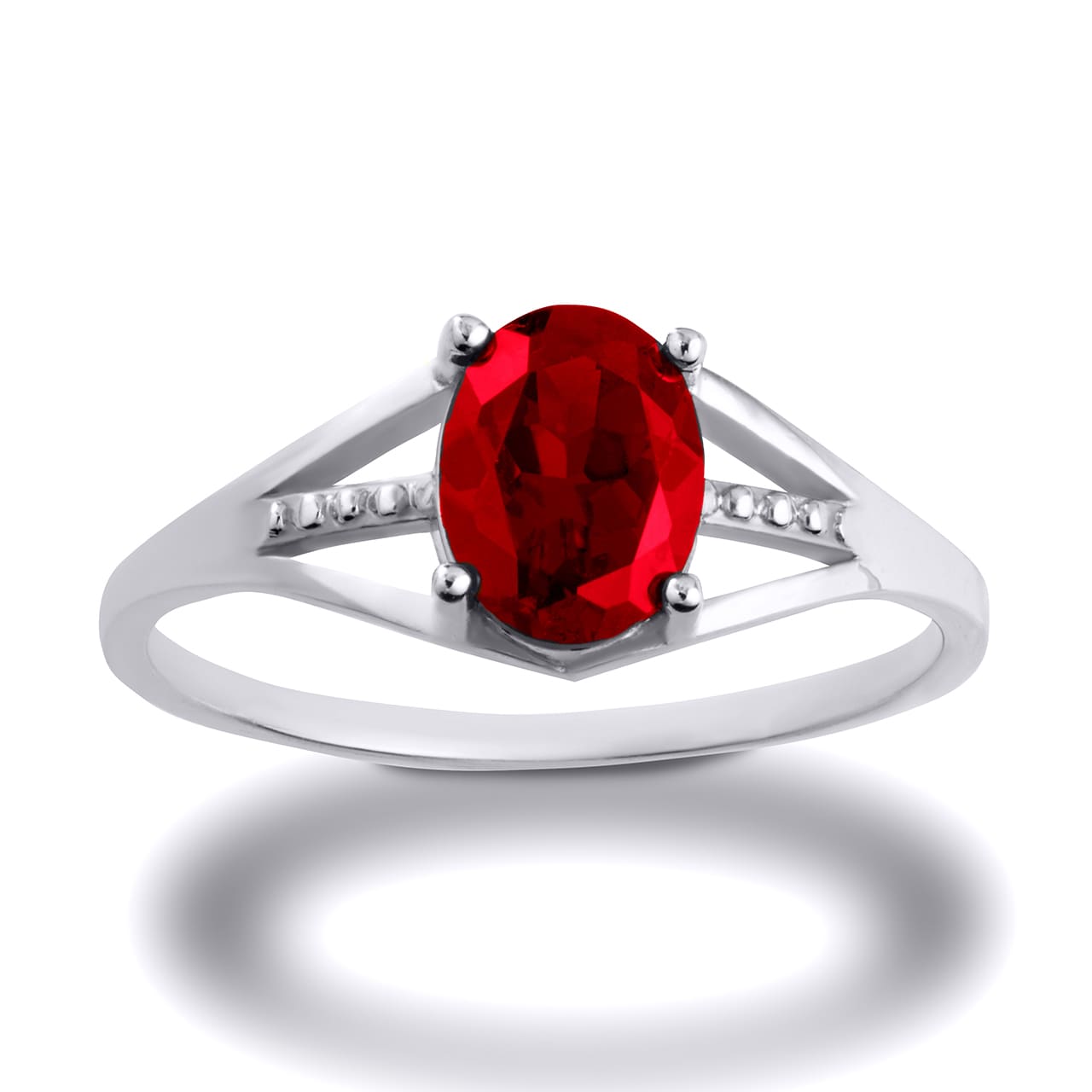Sterling Silver Ladies Birthstone Ring, view 4