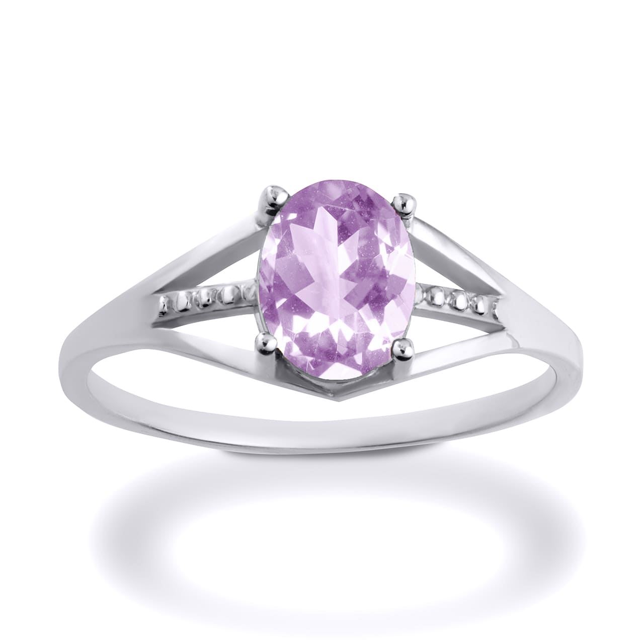 Sterling Silver Ladies Birthstone Ring, view 8