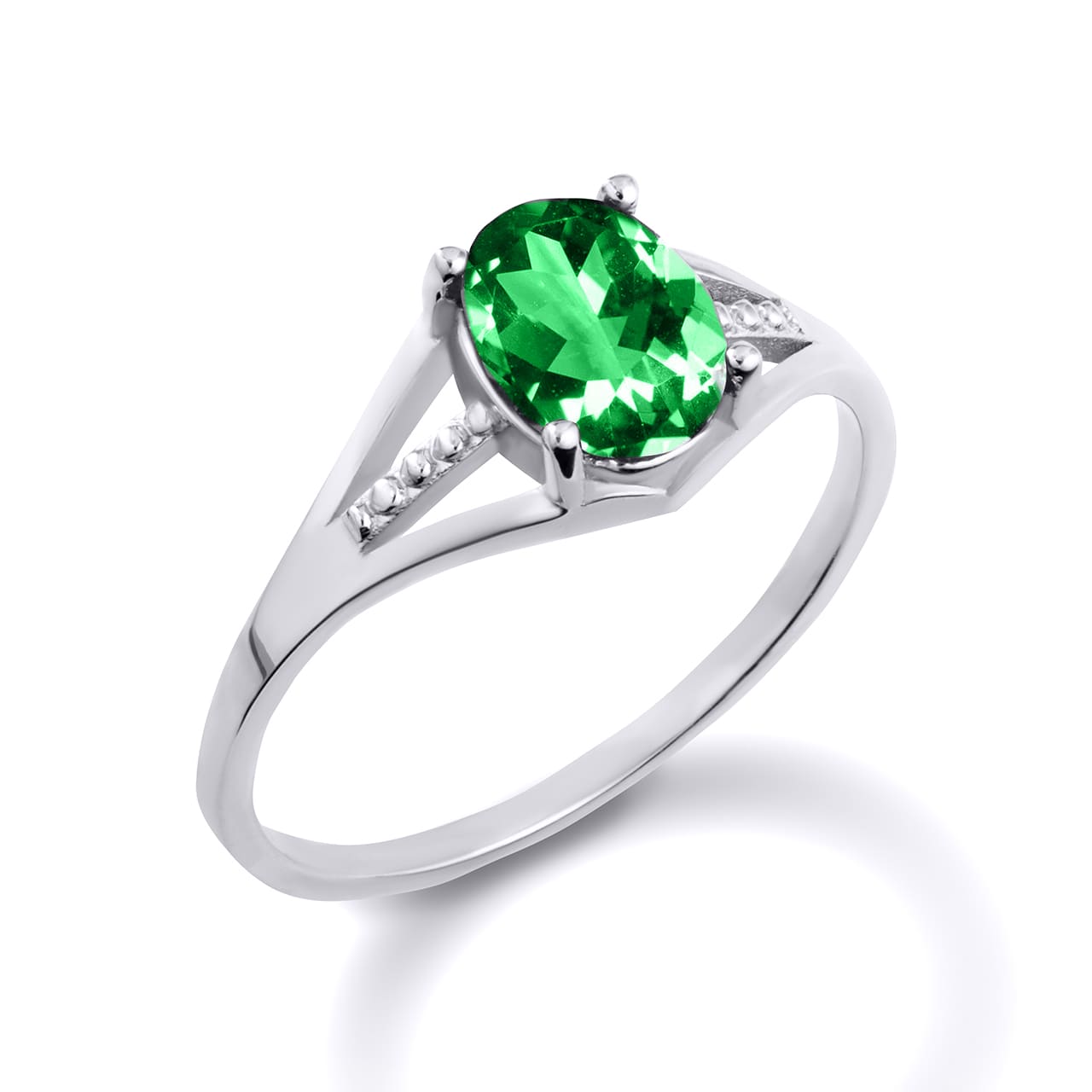 Sterling Silver Ladies Birthstone Ring, view 11