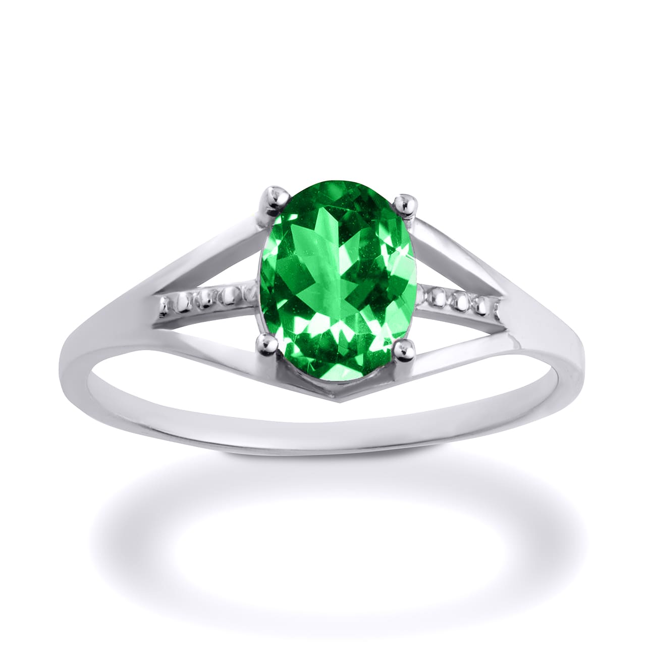 Sterling Silver Ladies Birthstone Ring, view 12