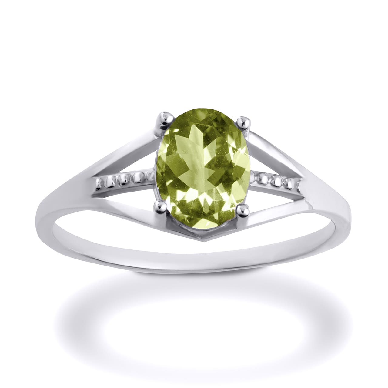 Sterling Silver Ladies Birthstone Ring, view 14