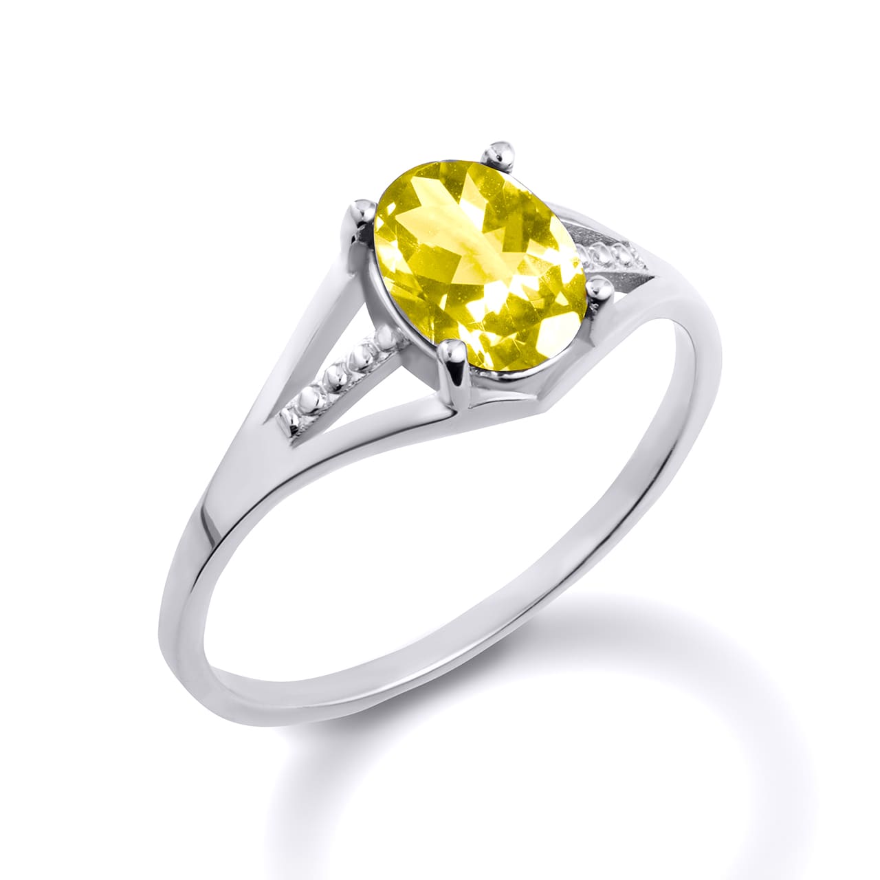 Sterling Silver Ladies Birthstone Ring, view 19