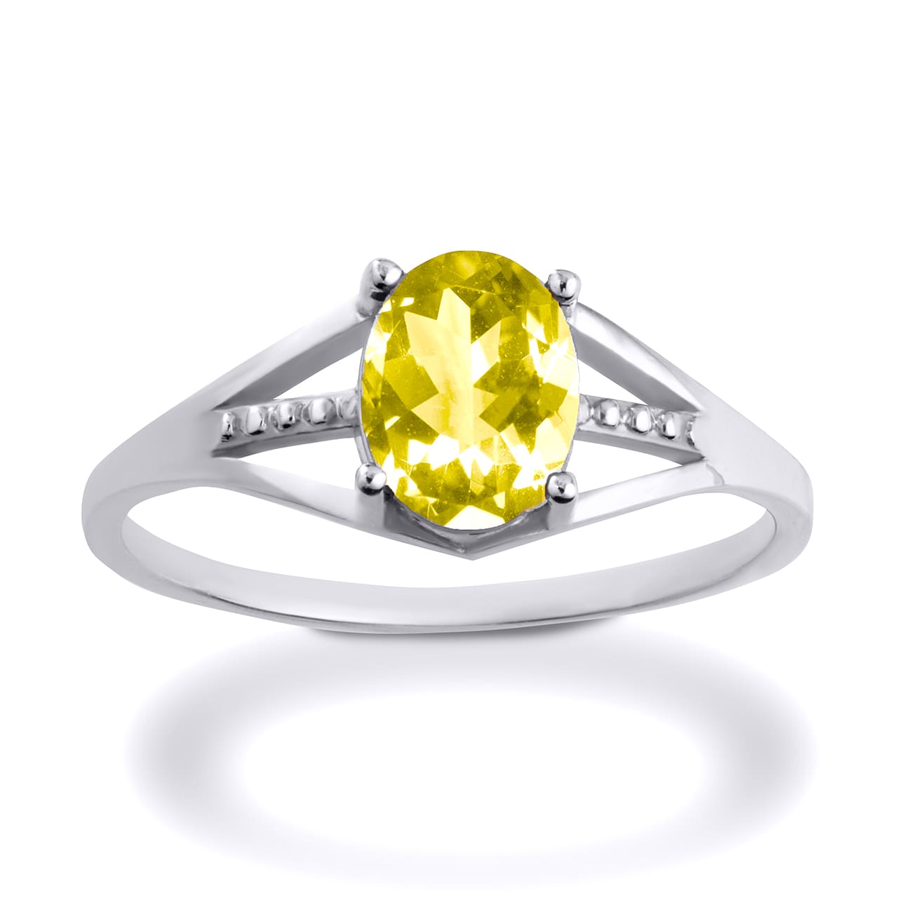 Sterling Silver Ladies Birthstone Ring, view 20