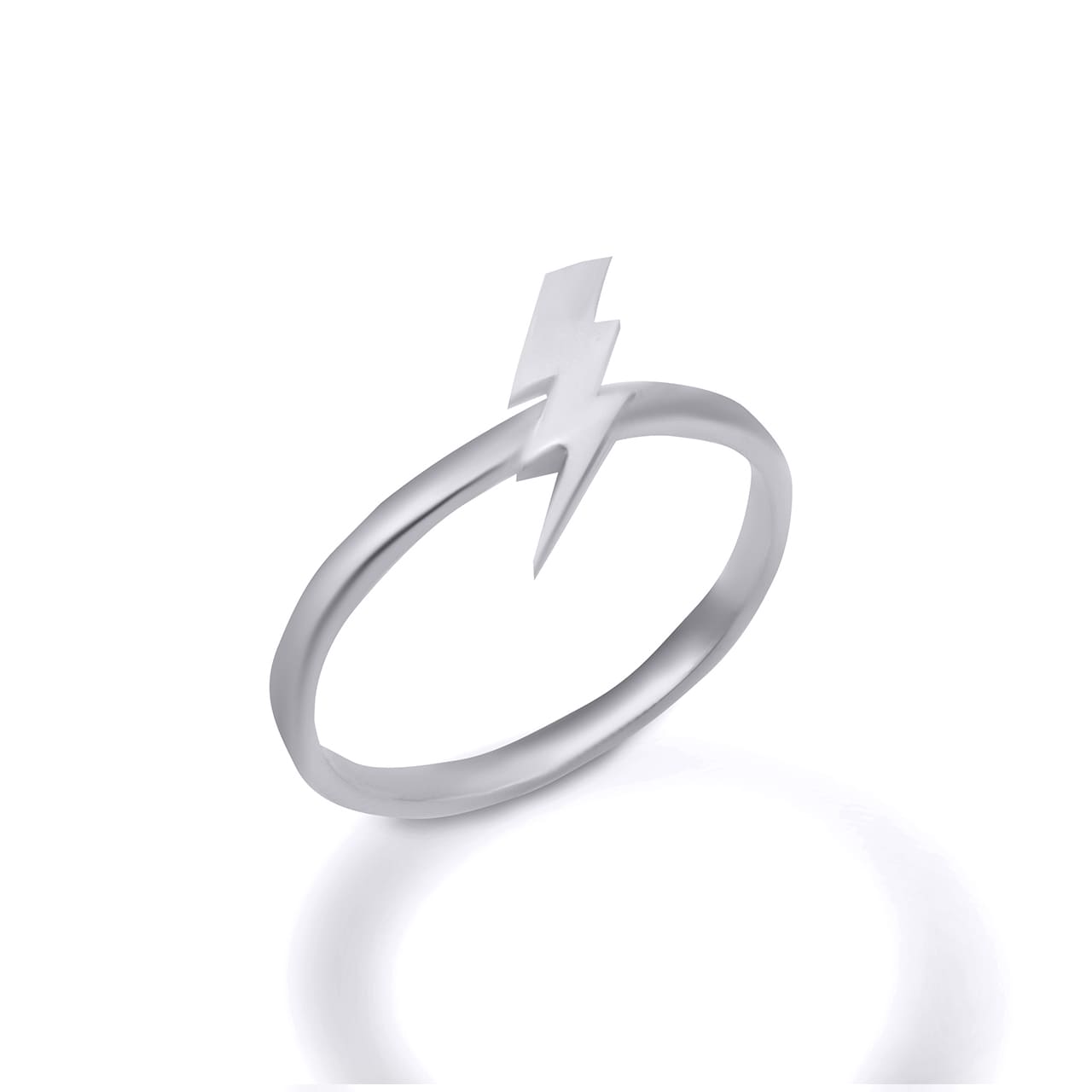 Sterling Silver Lightning Thunder Bolt Electric Ring