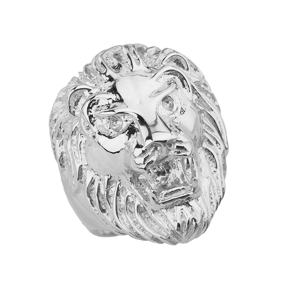 Sterling Silver Lion Head Ring