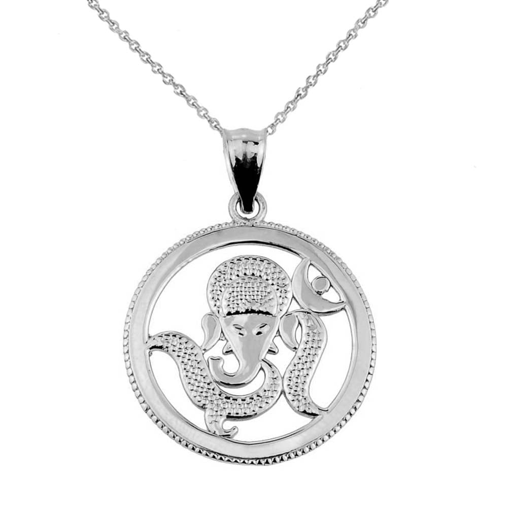 Sterling Silver Lord Ganesha Charm Pendant