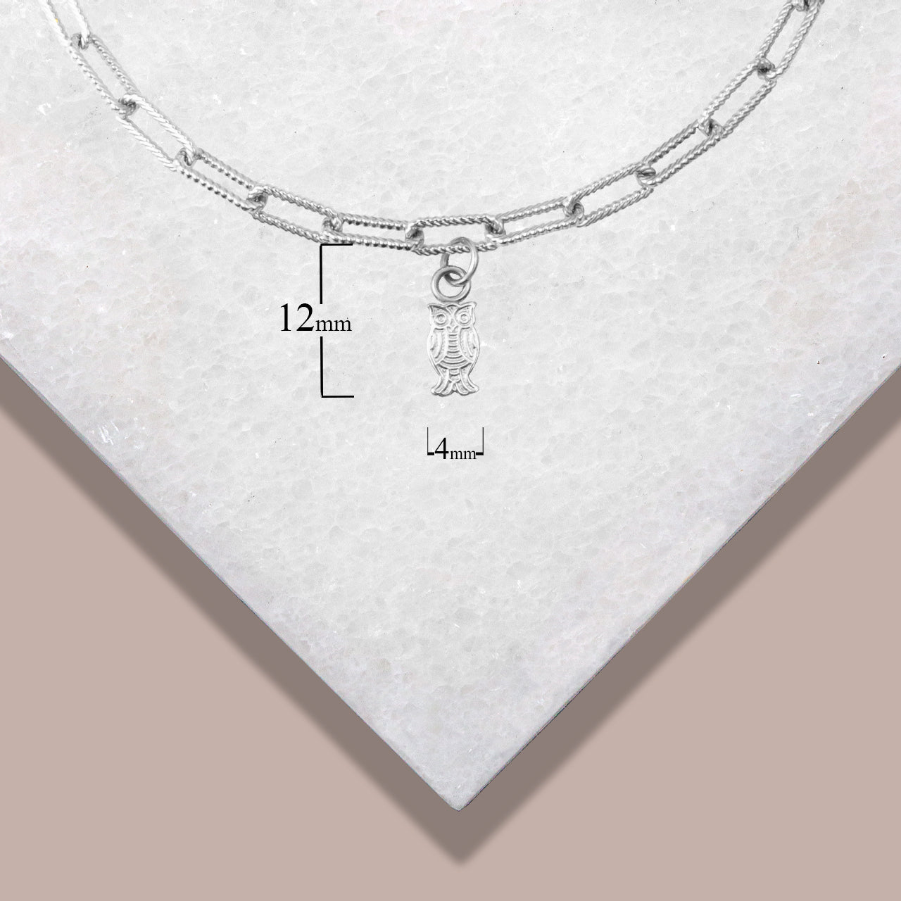 Sterling Silver Lucky Charm Symbols Birthstone Paperclip Chain Link Bracelet, view 4