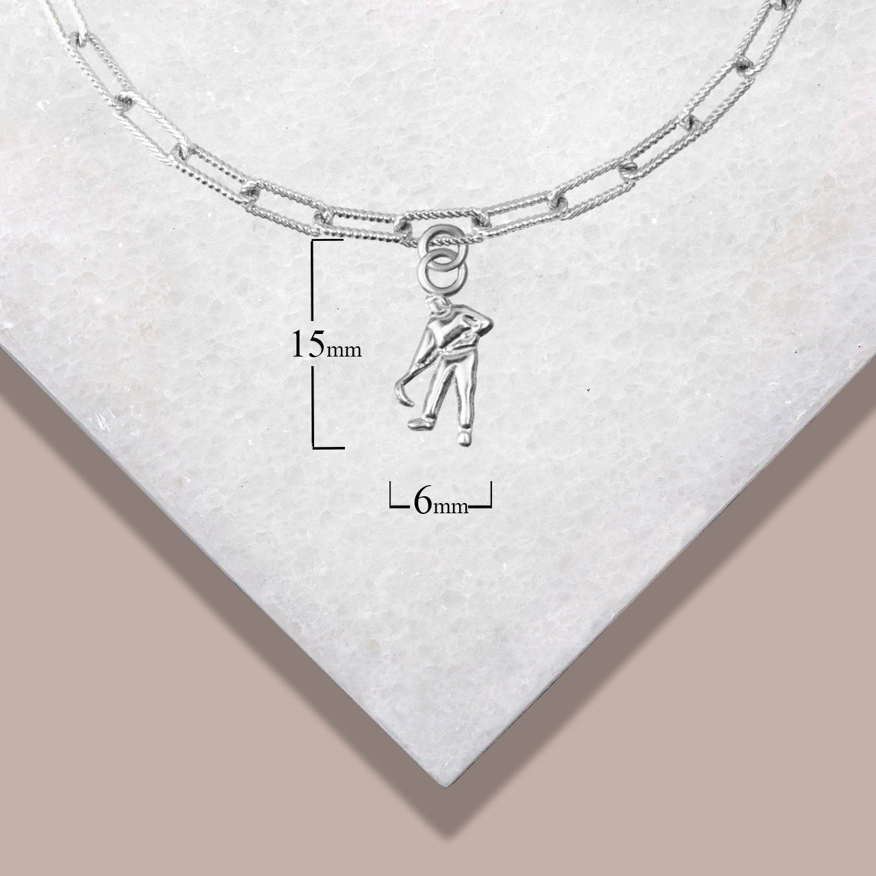 Sterling Silver Lucky Charm Symbols Birthstone Paperclip Chain Link Bracelet, view 5