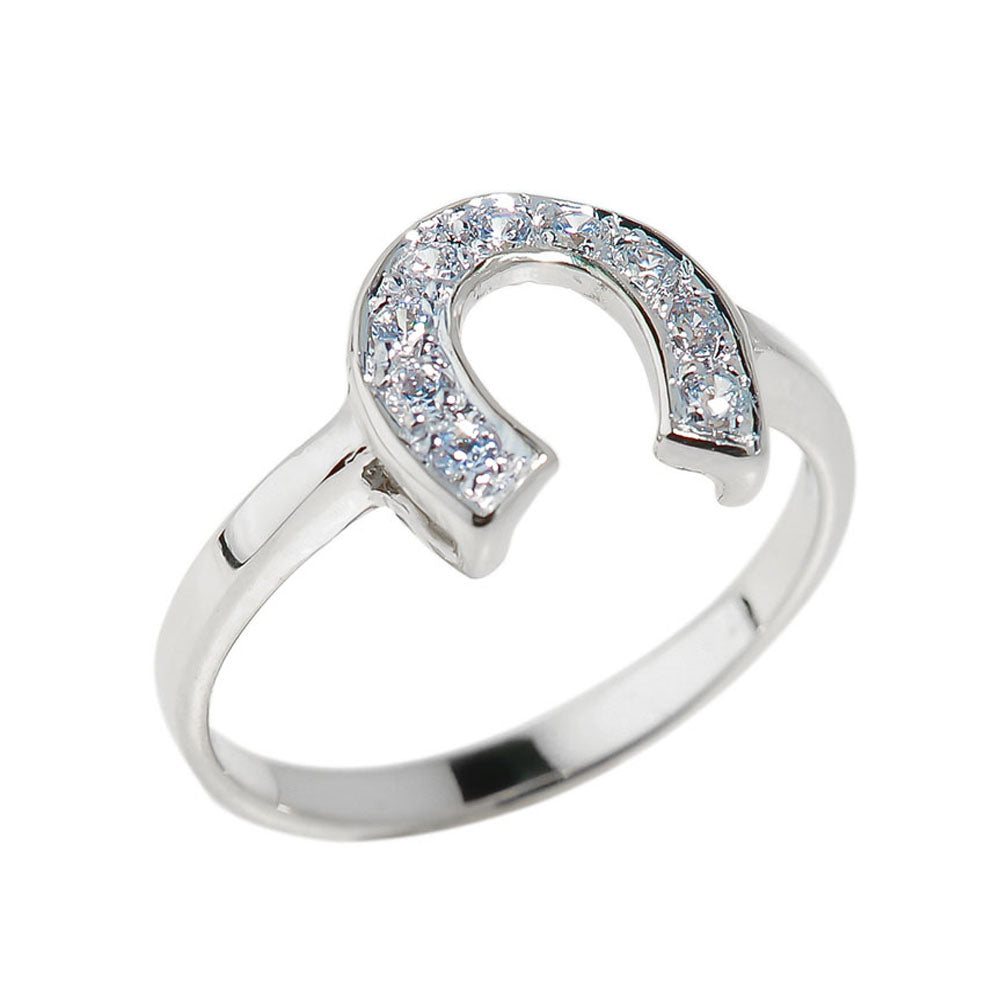 Sterling Silver Lucky Diamond Horseshoe Ring