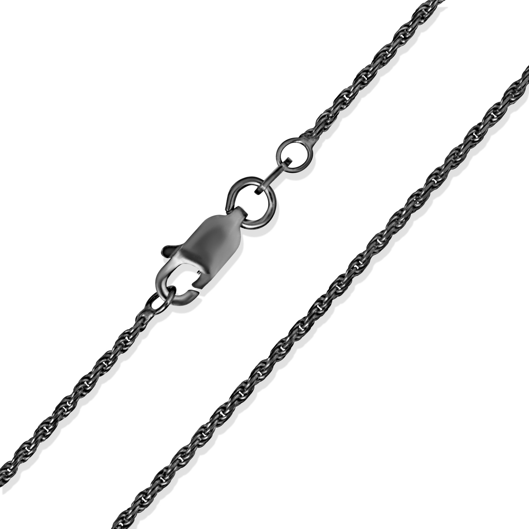 Sterling Silver Lucky Horseshoe Oxidized Charm Pendant Necklace, view 8