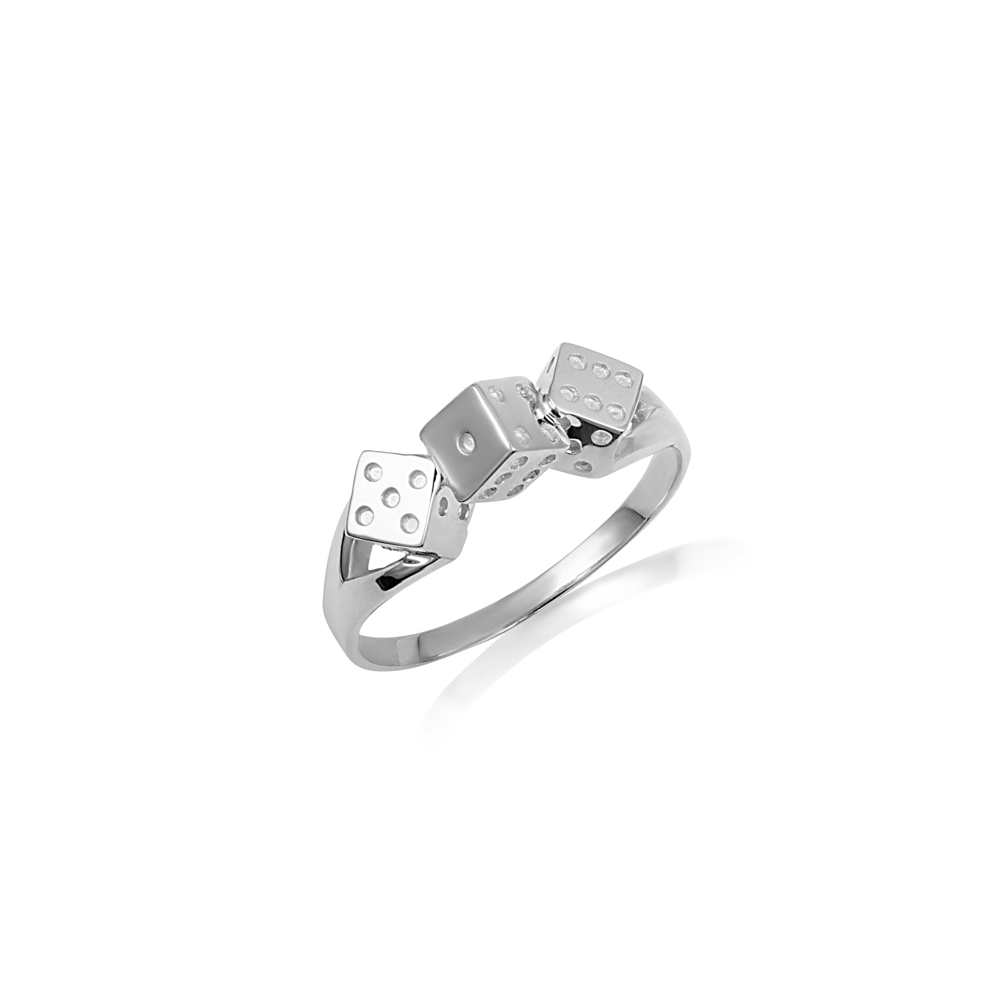 Sterling Silver Lucky Playing Dice Ring