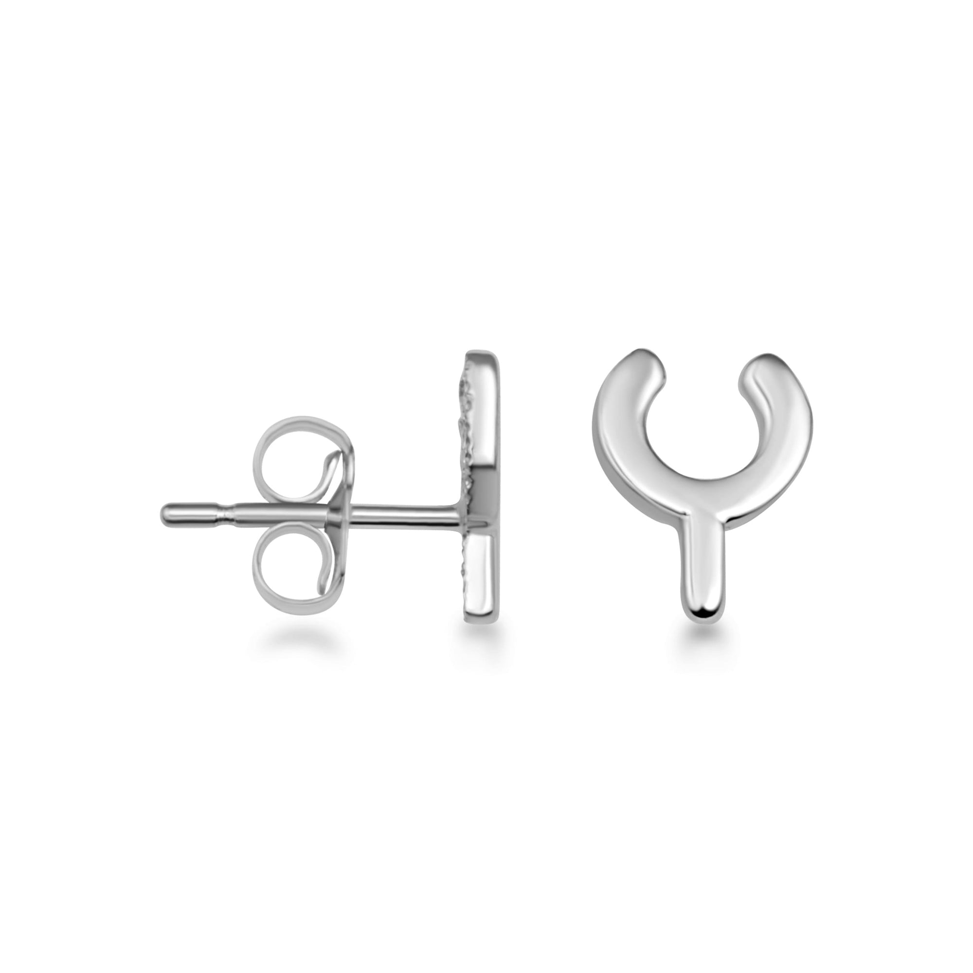 Sterling Silver Lucky Wishbone Stud Earrings