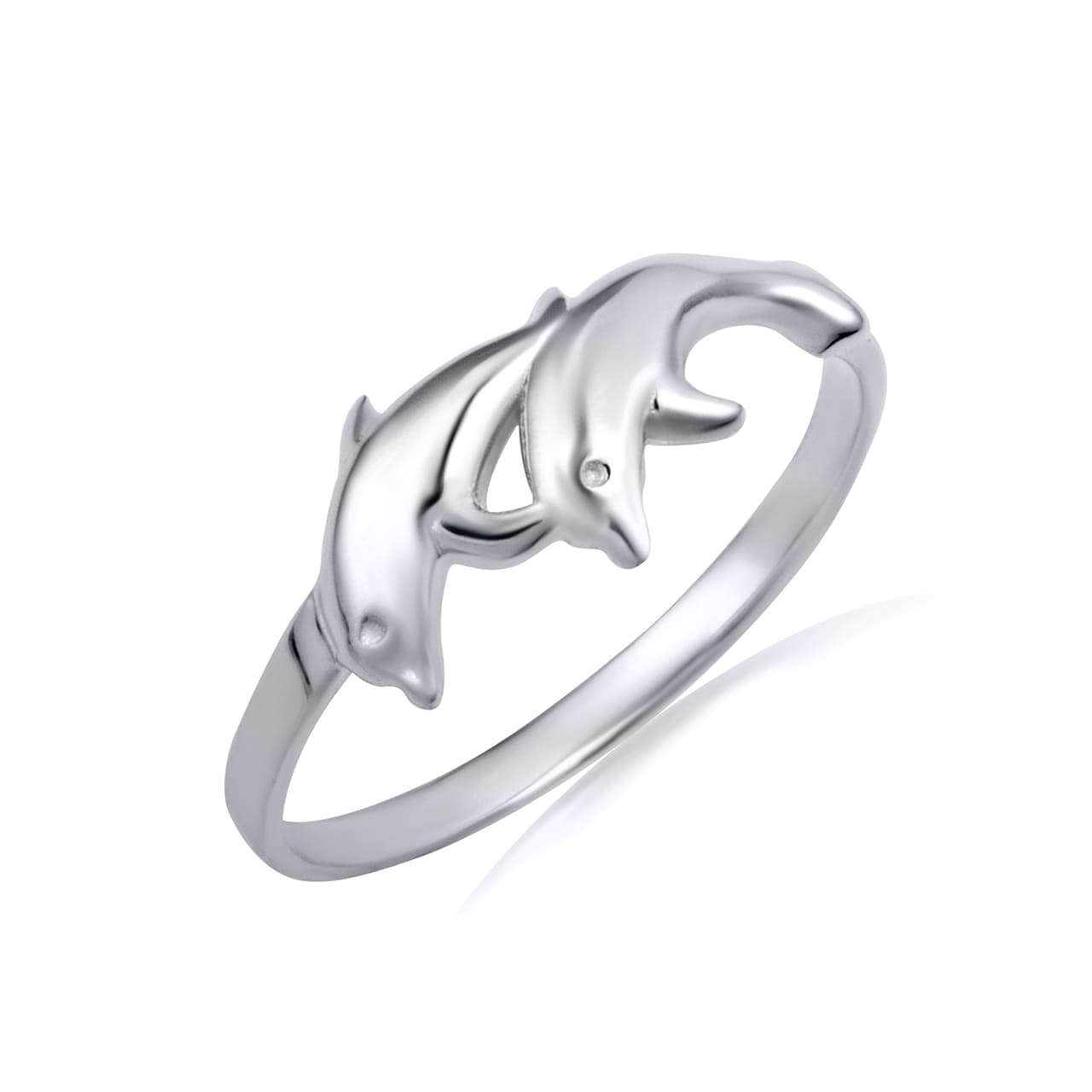 Sterling Silver Marine Dolphins Ring