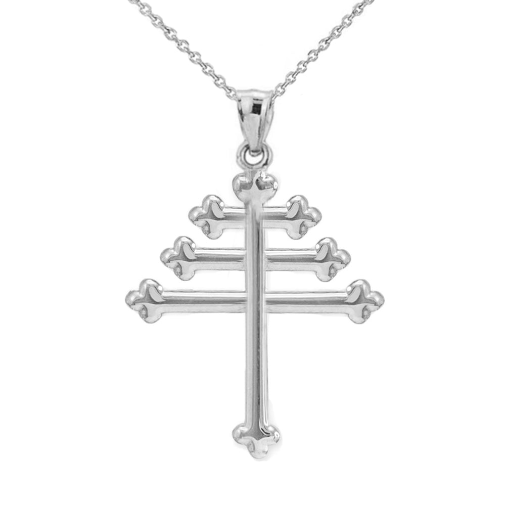 Sterling Silver Maronite Cross Pendant