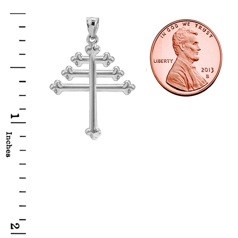 Sterling Silver Maronite Cross Pendant, view 3