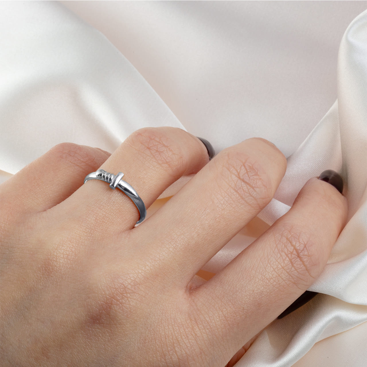 Sterling Silver Medieval Sword Dagger Ring, view 2