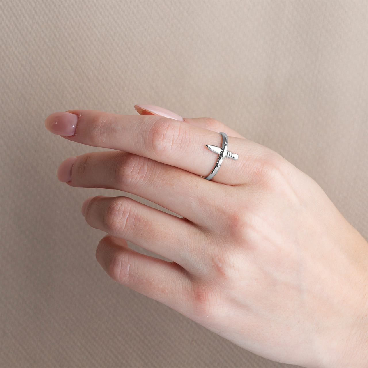 Sterling Silver Medieval Sword Ring, view 2