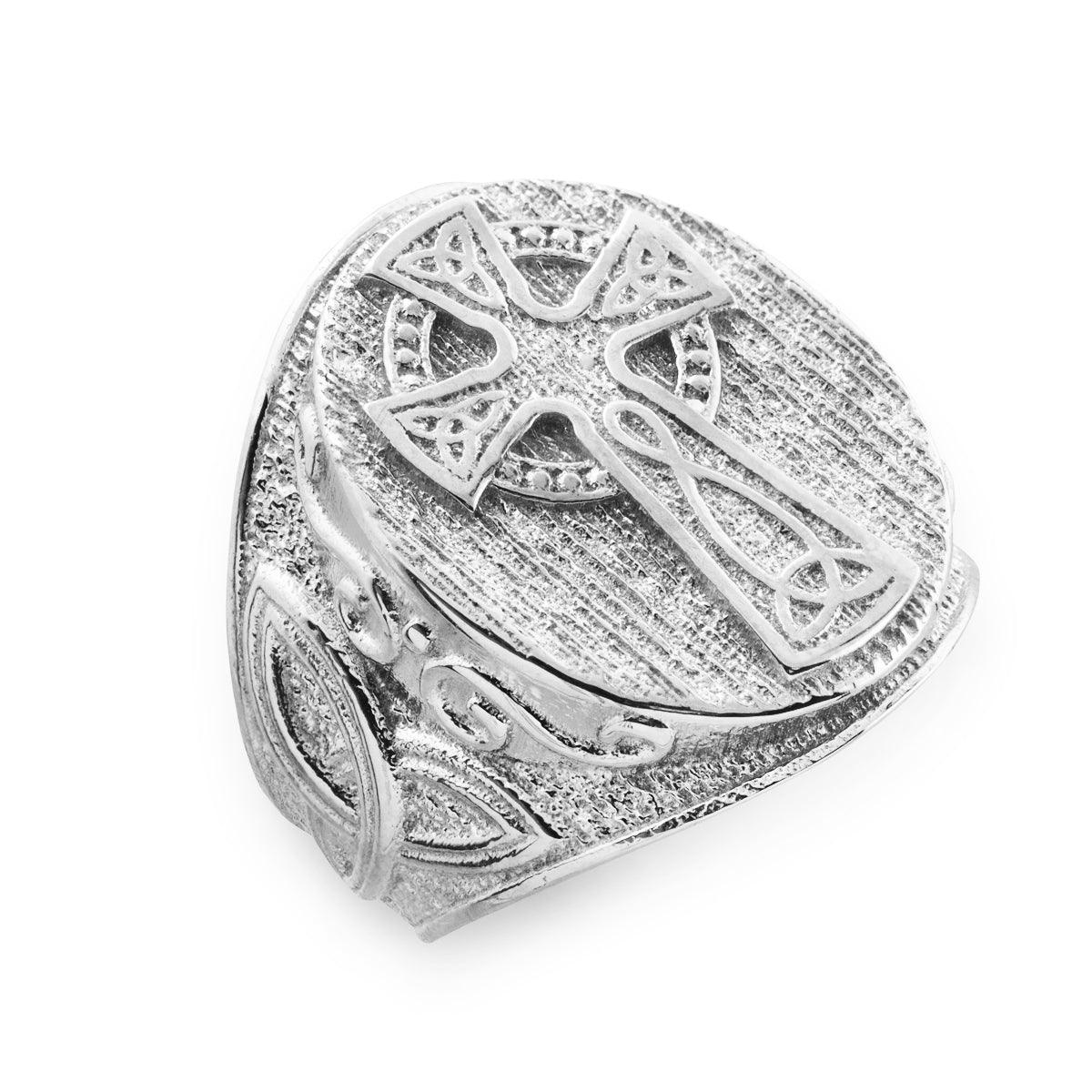 Sterling Silver Men's Celtic Trinity Knot Engravable Signet Ring