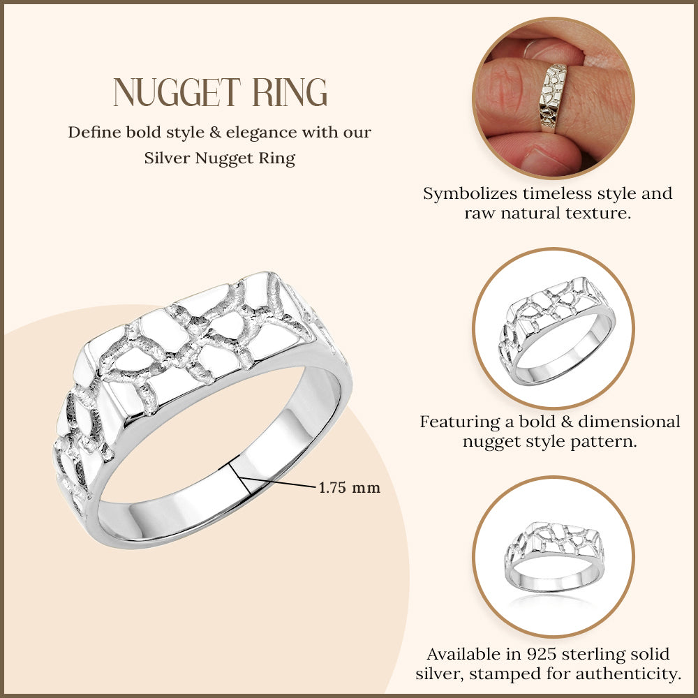 Sterling Silver Men's Pinky Ring, view 3