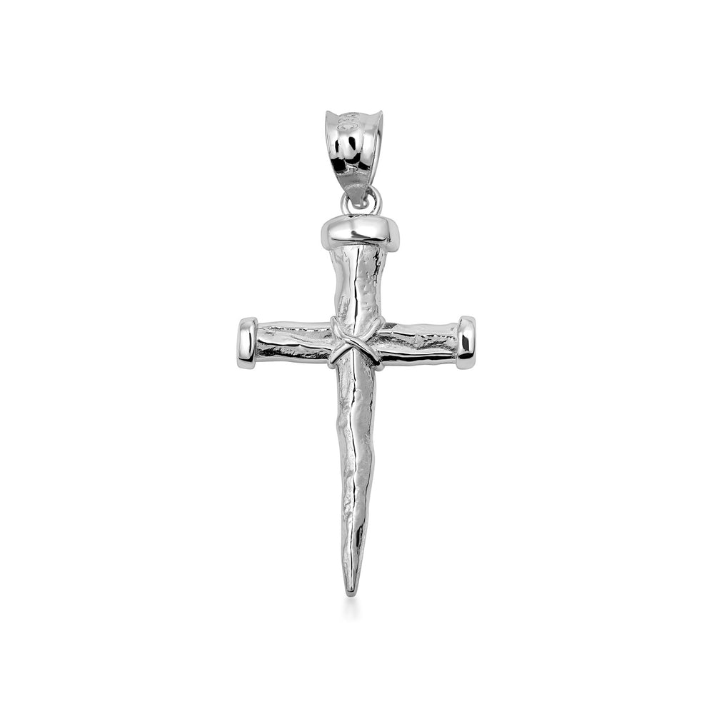 Sterling Silver Nail Cross Pendant Necklace