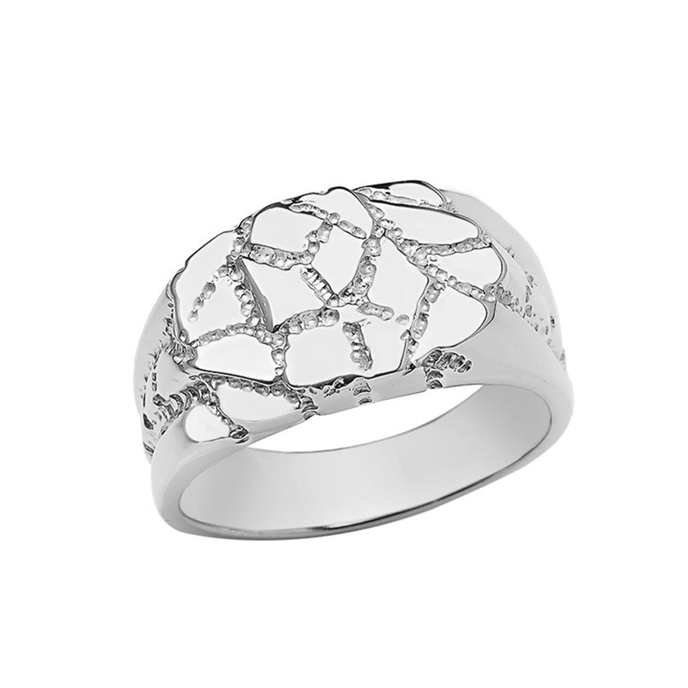 Sterling Silver Nugget Band Ring