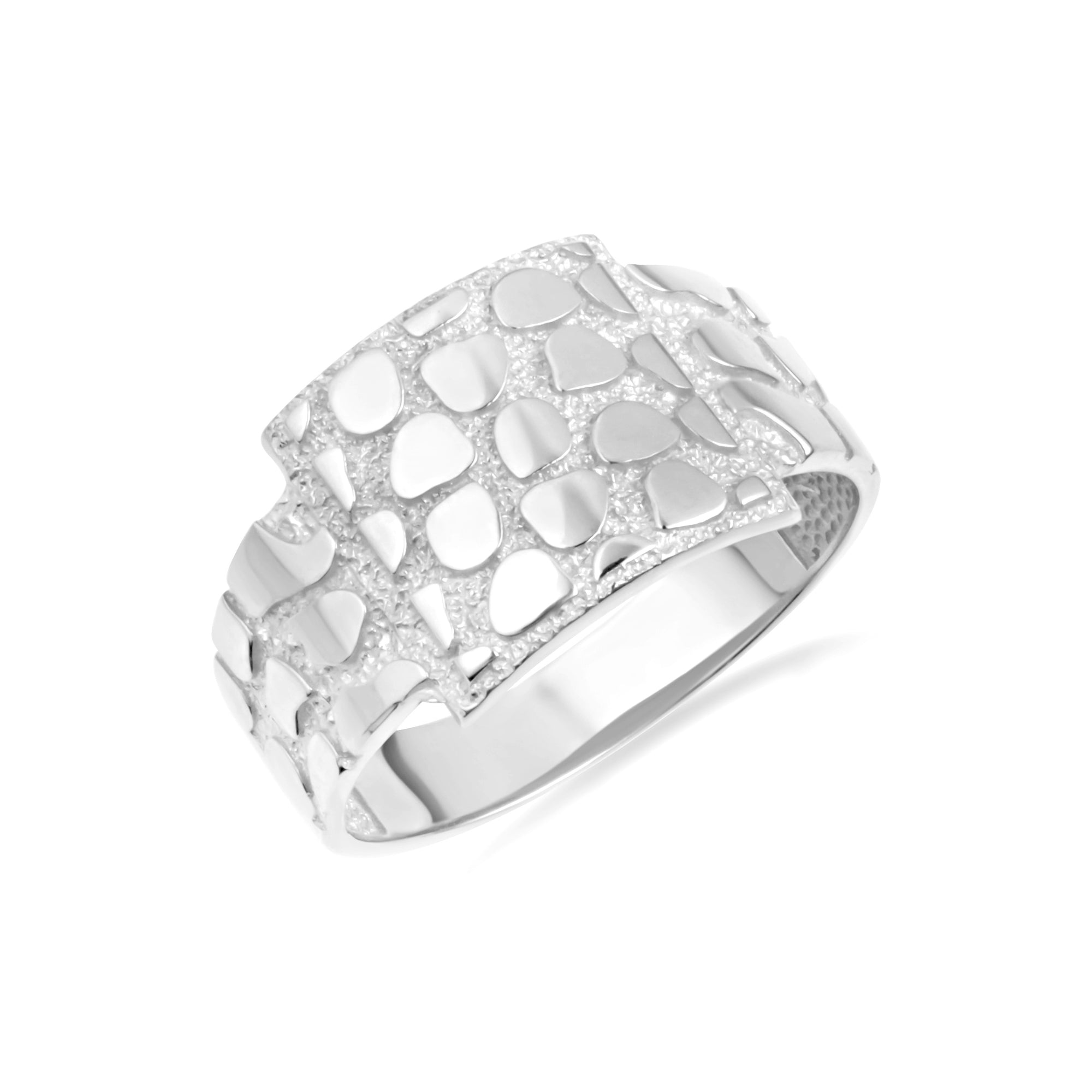 Sterling Silver Nugget Signet Ring