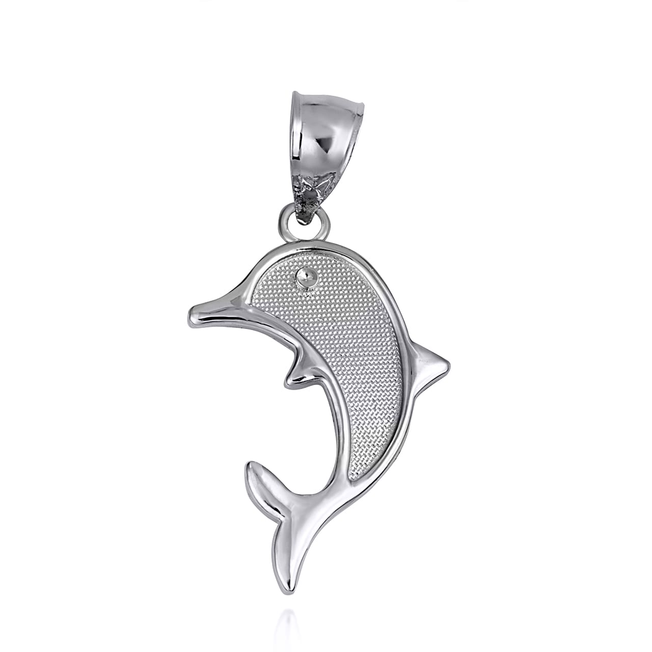 Sterling Silver Ocean Dolphin Beaded Pendant Necklace