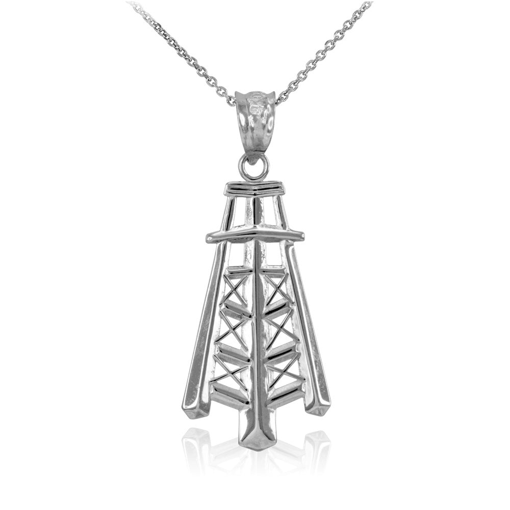 Sterling Silver Oil Well Tower Pendant