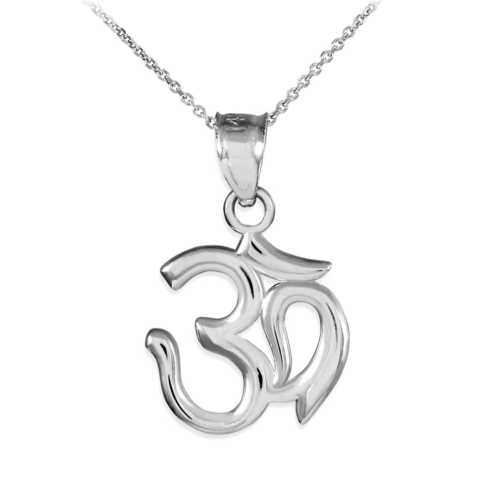 Sterling Silver Om (Ohm) Pendant Necklace