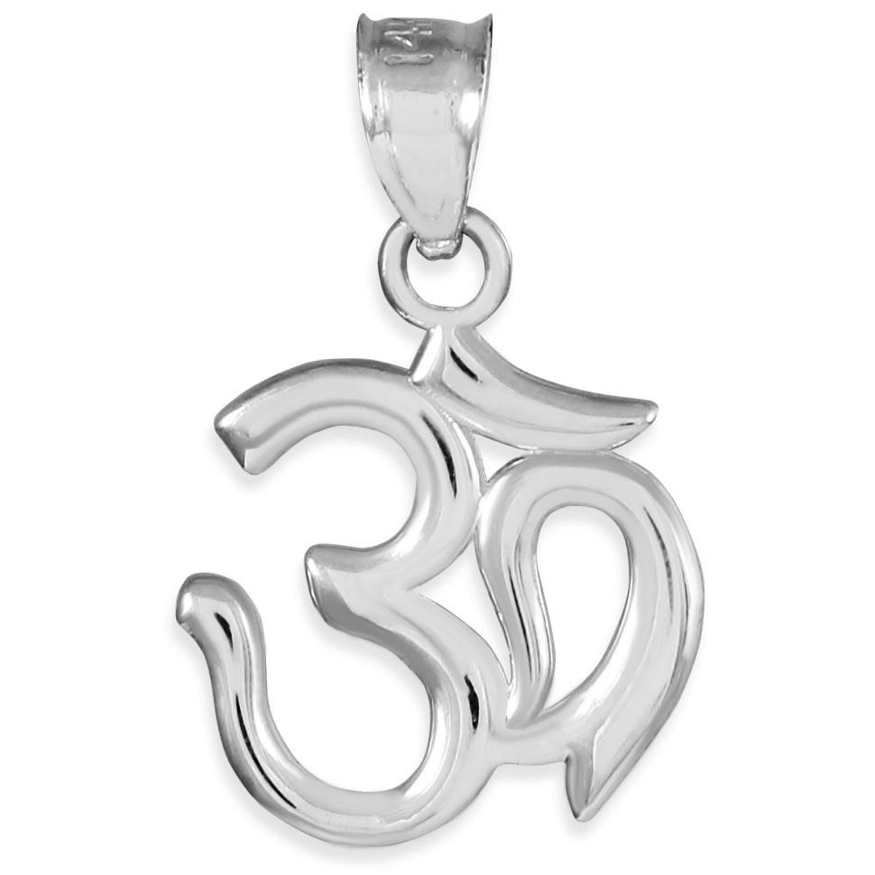 Sterling Silver Om (Ohm) Pendant Necklace, view 3