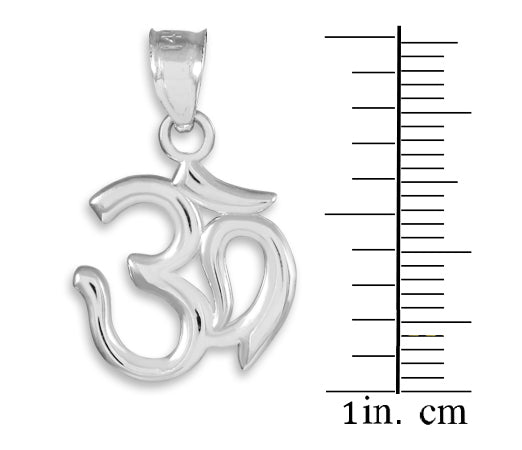 Sterling Silver Om (Ohm) Pendant Necklace, view 4