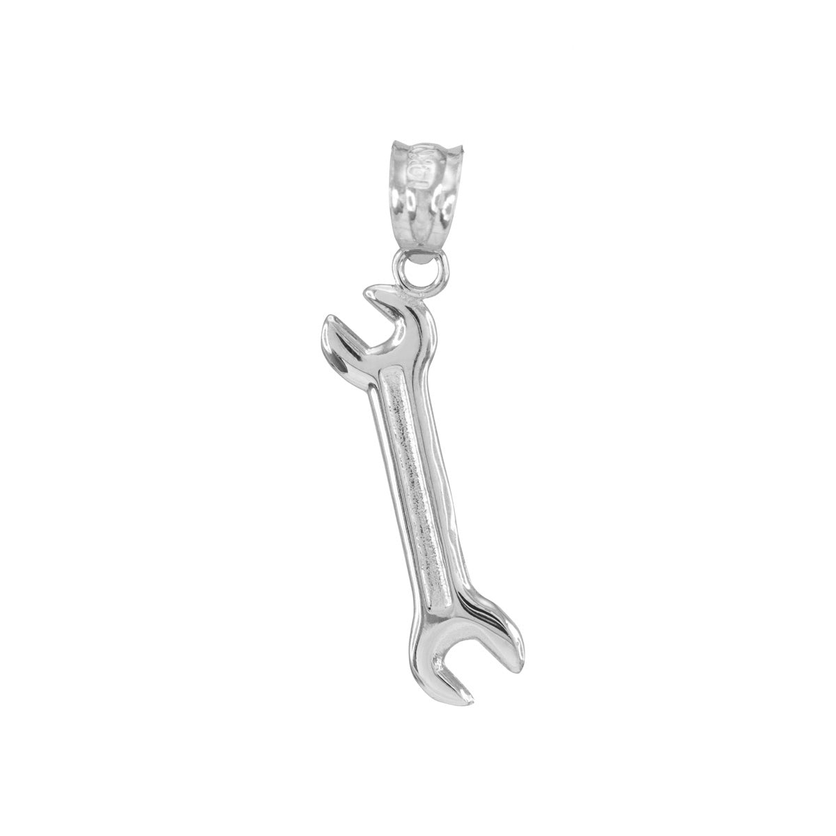 Sterling Silver Open End Wrench Pendant Necklace, view 3