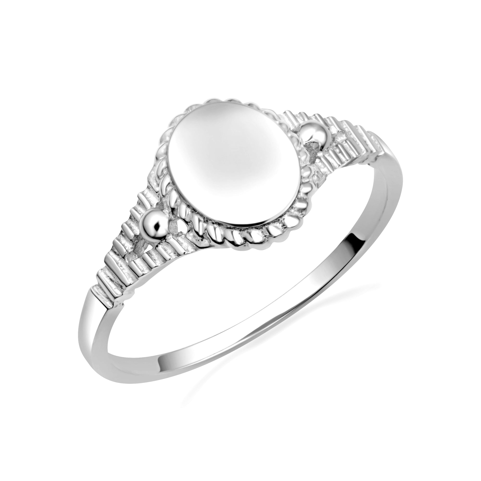 Sterling Silver Oval Signet Ring - Engravable Jewelry