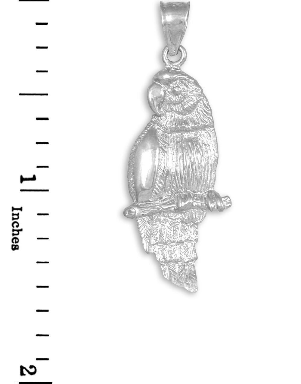 Sterling Silver Parrot Pendant Necklace, view 3