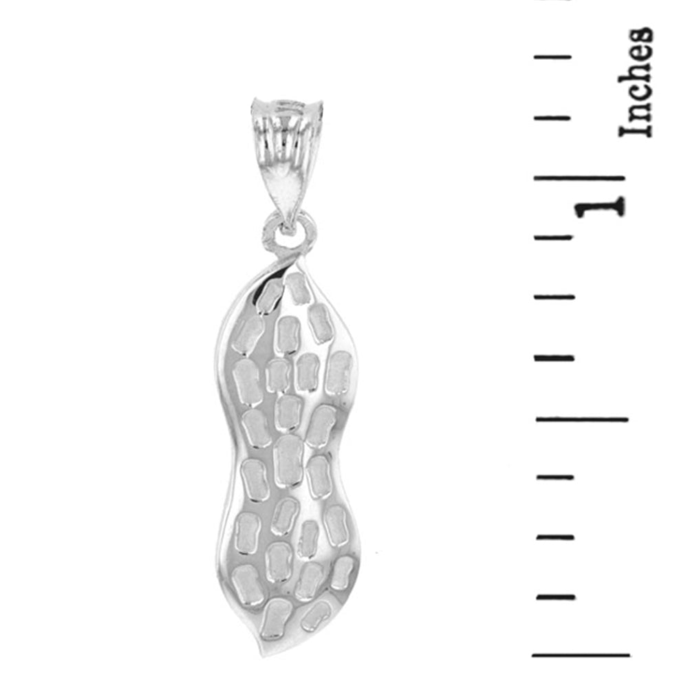 Sterling Silver Peanut Pendant Necklace, view 3