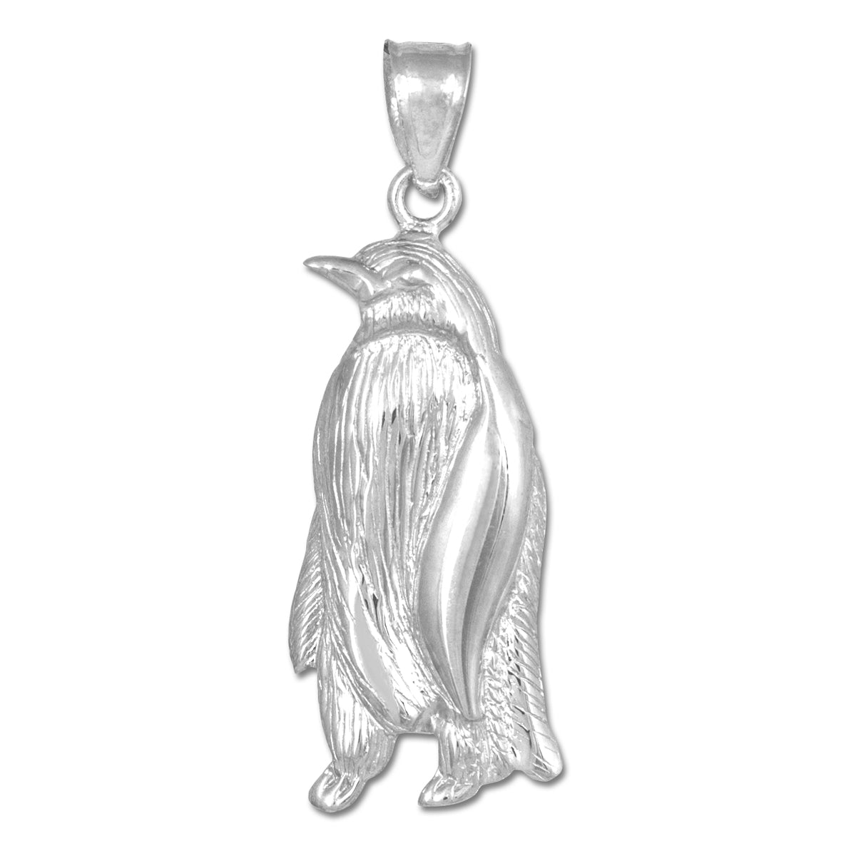 Sterling Silver Penguin Pendant Necklace, view 2