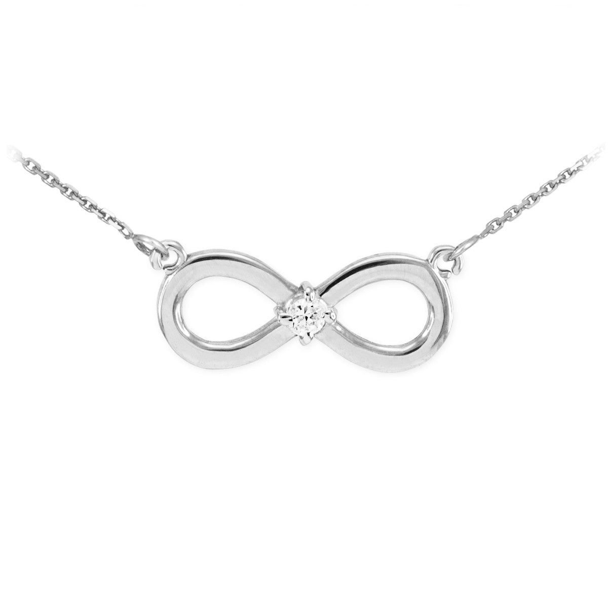 Sterling Silver Personalized Infinity Birthstone Pendant Necklace, view 13