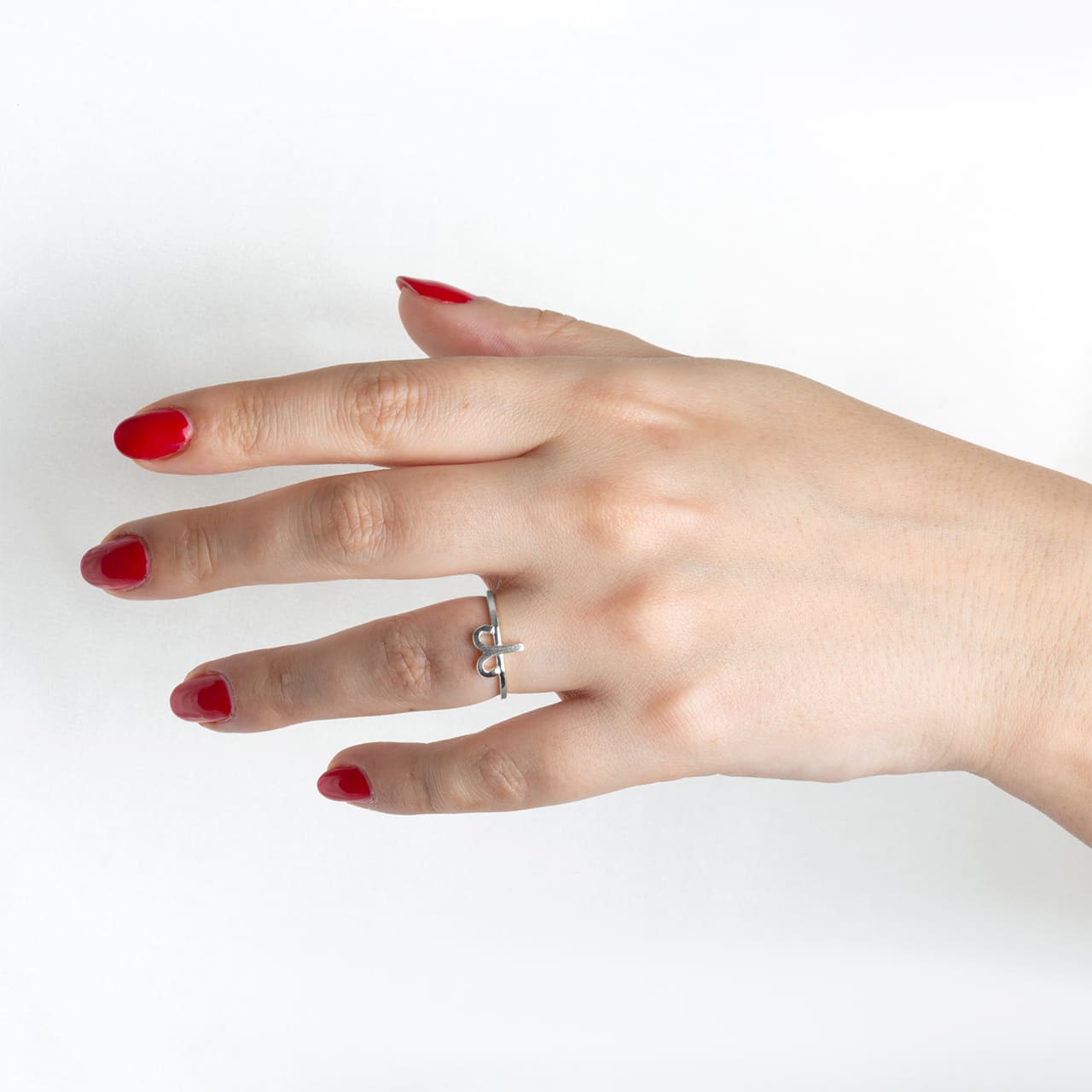 Sterling Silver Personalized Zodiac Sign Band Ring, view 2